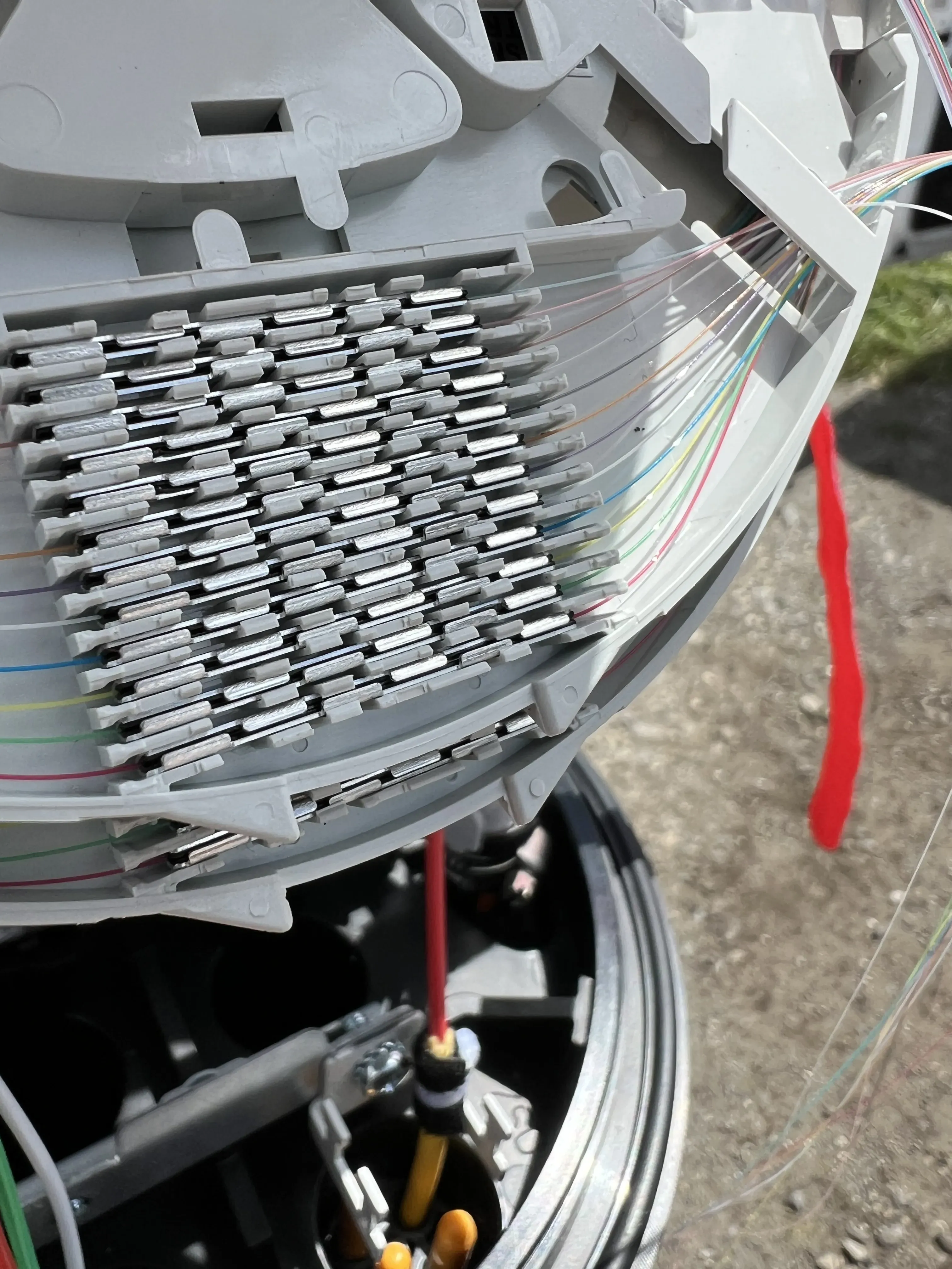 Spleiss-Kassette Glasfaser Detail – Cassette spleiss fibre détail